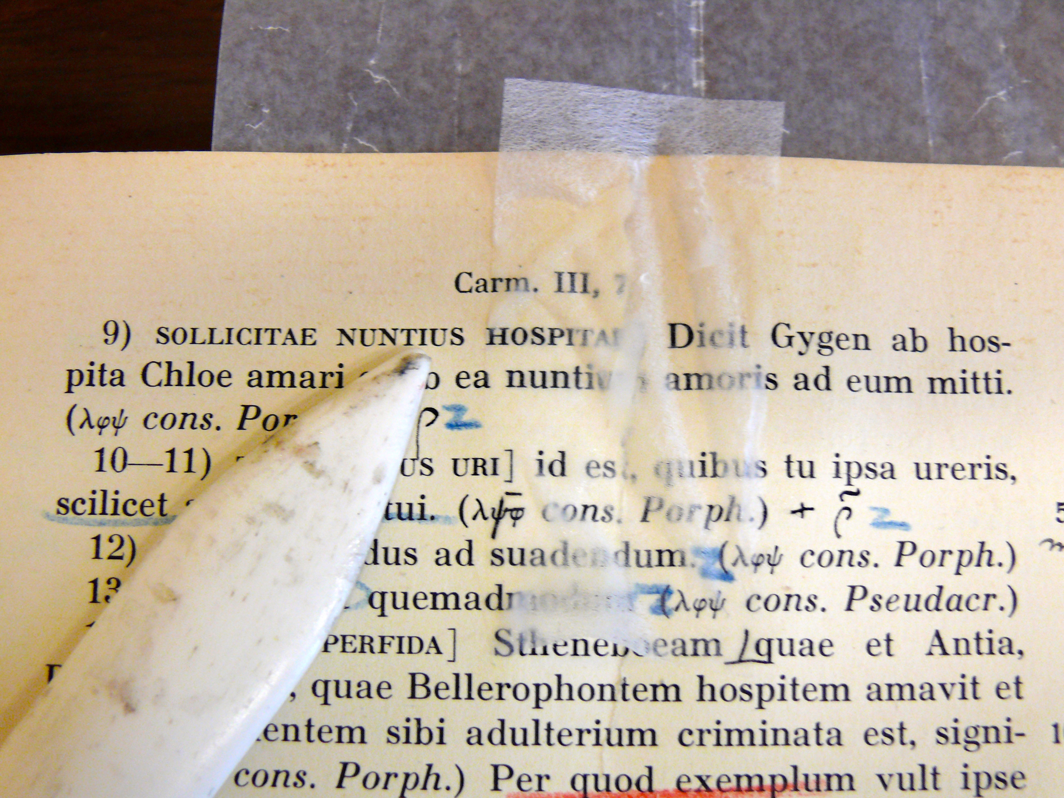 How to repair torn pages in a book, Without sticky tape